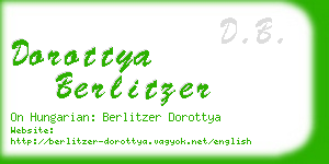 dorottya berlitzer business card